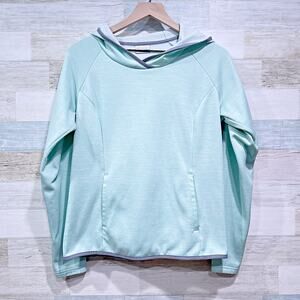 Columbia Performance Fleece Hoodie Mint Green Kangaroo Pocket Womens Small